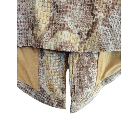 Dolce Cabo Womens M Fur Vest Raccoon Trim Snake Print - Picture 11 of 11